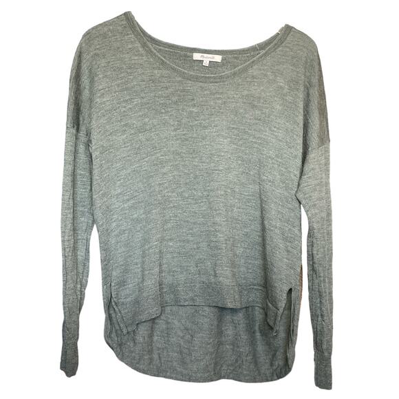 Madewell Sweaters - Madewell Northlight Merino Wool Hi-Lo Sweater Heather Sage Green Medium